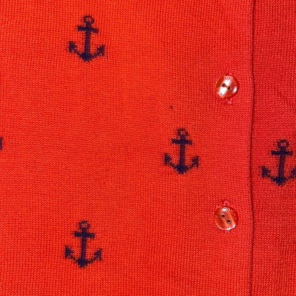 Tommy  Hilfiger burnt orange Logo Cardigan Sz L - Picture 9 of 11